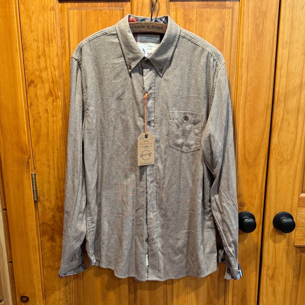 Weatherproof Men's Casual Button-Down Shirt - Gray